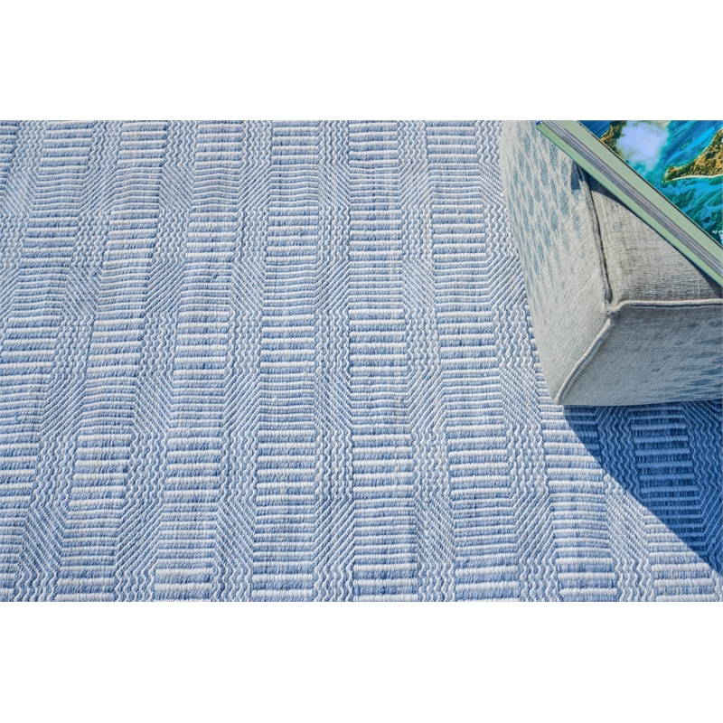 Naples Flatweave Pet Light Blue 12'x15' Area Rug