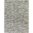 Natural Hide Hand-Tufted Leather Hide Silver 11'6