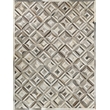 Natural Hide Hand-Tufted Leather Hide Silver 11'6