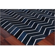 Natural Hide Hand-Tufted Leather Hide Blue/Multi 13'6