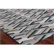 Natural Hide Hand-Tufted Leather Hide Silver/Blue 9'6