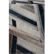 Natural Hide Hand-Tufted Leather Hide Silver/Blue 9'6