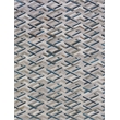 Natural Hide Hand-Tufted Leather Hide Silver/Blue 9'6