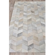 Natural Hide Hand-Tufted Leather Hide Ivory/Silver/Multi 13'6