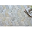 Natural Hide Hand-Tufted Leather Hide Ivory/Silver/Multi 13'6