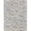 Natural Hide Hand-Tufted Leather Hide Ivory/Silver/Multi 13'6
