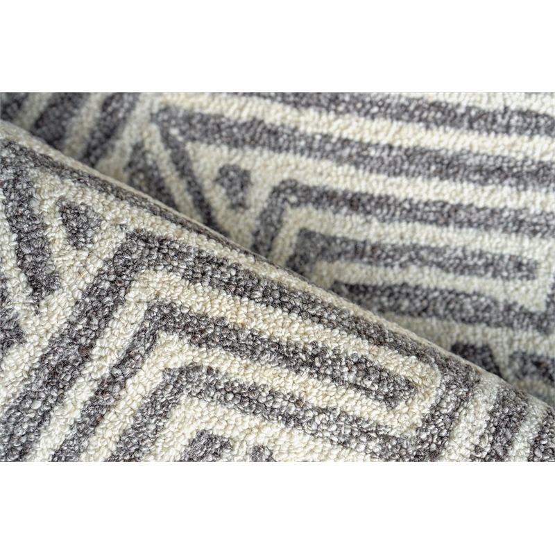 Naturals Hand-Tufted New Zealand Wool Gray/Ivory 14'x18' Area Rug