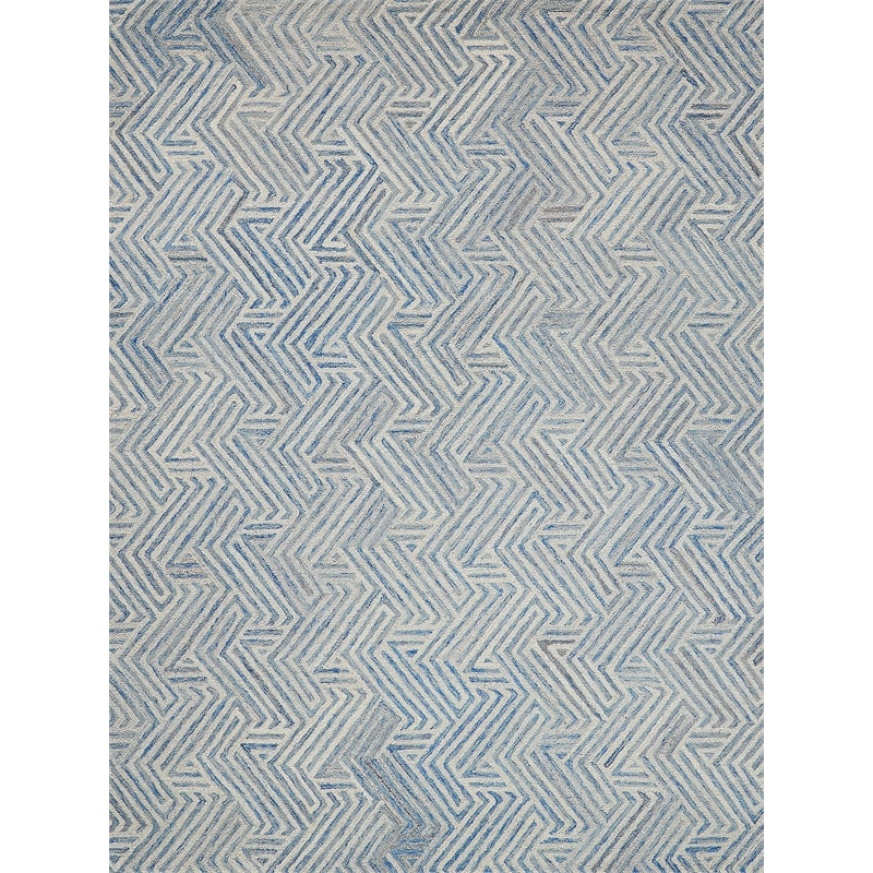 Naturals Hand-Tufted New Zealand Wool Blue/Ivory 6'x9' Area Rug