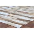Natural Hide Hand-Tufted Leather Hide Beige 13'6