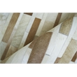 Natural Hide Hand-Tufted Leather Hide Beige 13'6