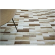 Natural Hide Hand-Tufted Leather Hide Beige 13'6