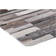 Natural Hide Hand-Tufted Leather Hide Gray 9'6