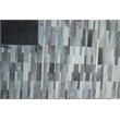 Natural Hide Hand-Tufted Leather Hide Gray 9'6