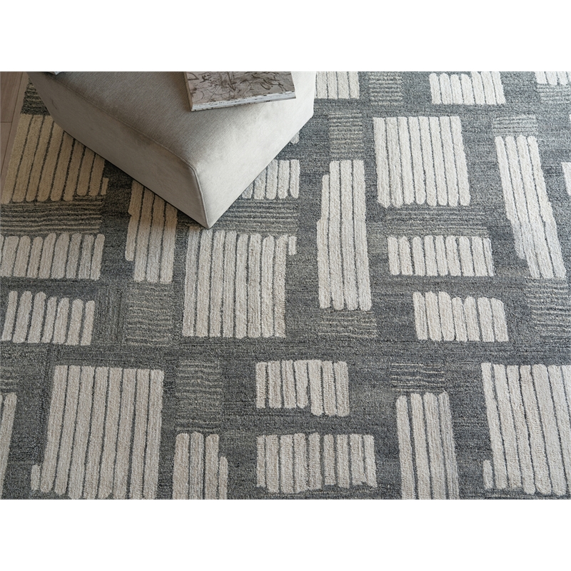 Naturals Hand-Tufted New Zealand Wool Ivory/Silver 9'x12' Area Rug