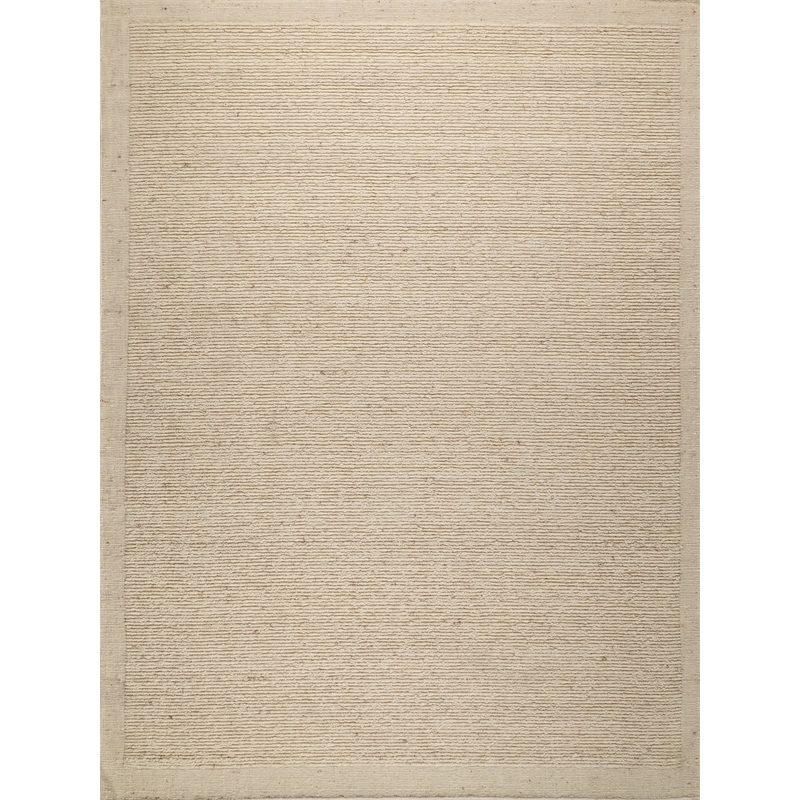 Navarra Handloomed New Zealand Wool Ivory 8'x10' Area Rug