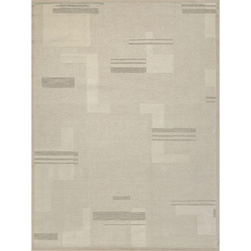 Nicada Hand-Tufted New Zealand Wool Silver/Ivory 12'x15' Area Rug