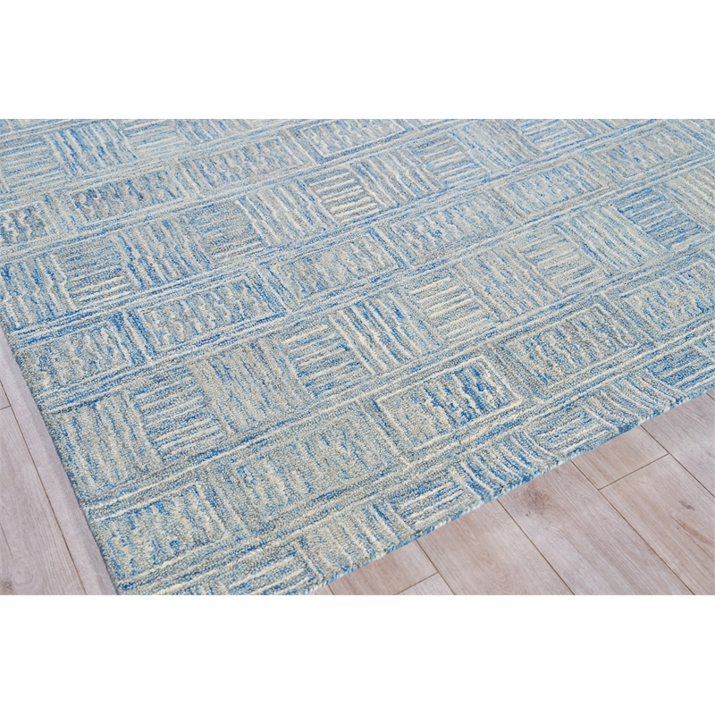 Naturals Hand-Tufted New Zealand Wool Blue/Ivory 8'x10' Area Rug
