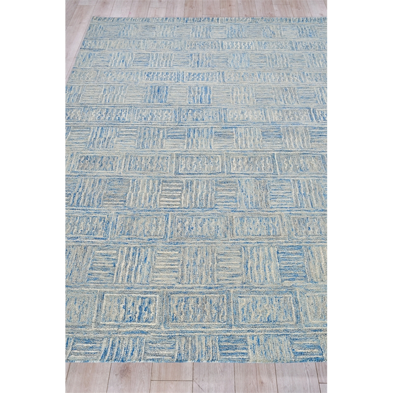 Naturals Hand-Tufted New Zealand Wool Blue/Ivory 8'x10' Area Rug