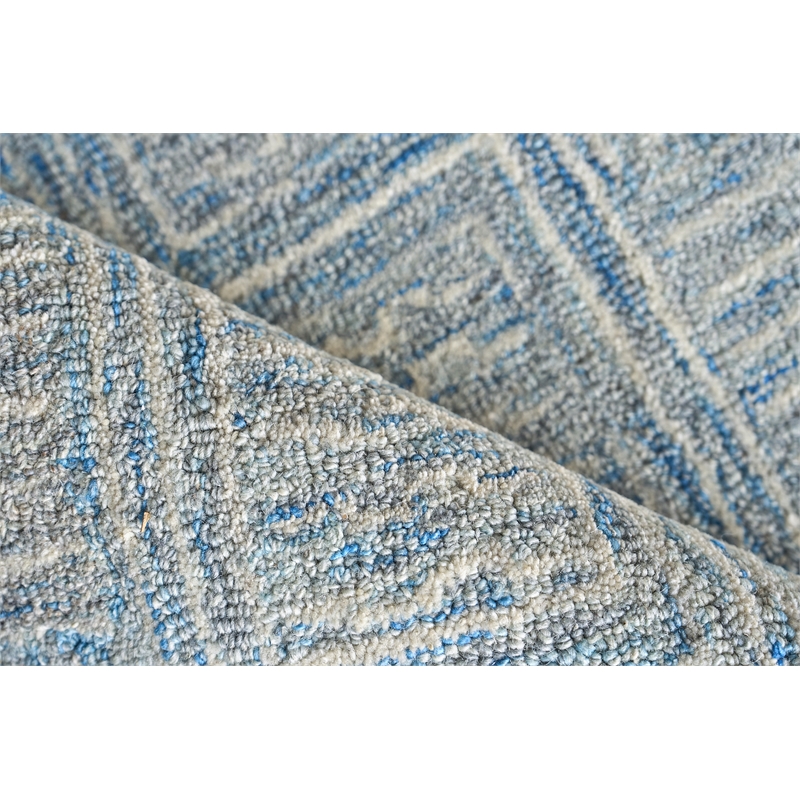 Naturals Hand-Tufted New Zealand Wool Blue/Ivory 8'x10' Area Rug