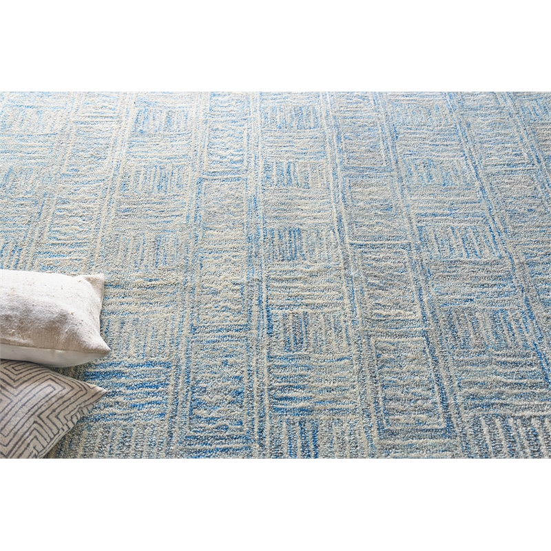 Naturals Hand-Tufted New Zealand Wool Blue/Ivory 8'x10' Area Rug