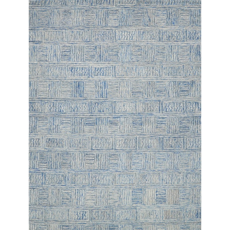 Naturals Hand-Tufted New Zealand Wool Blue/Ivory 8'x10' Area Rug