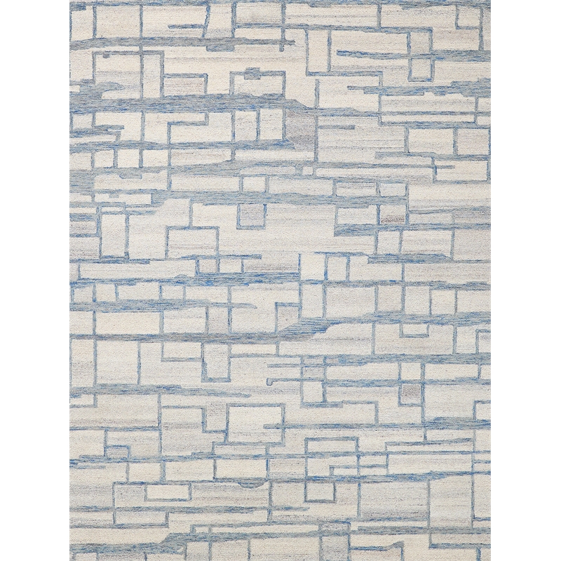 Naturals Hand-Tufted New Zealand Wool Blue/Ivory 12'x15' Area Rug