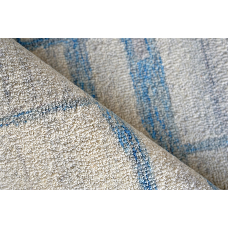Naturals Hand-Tufted New Zealand Wool Blue/Ivory 5'x8' Area Rug