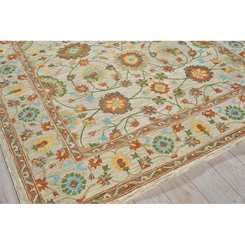 Newport Hand-Tufted New Zealand Wool Beige 9'x12' Area Rug