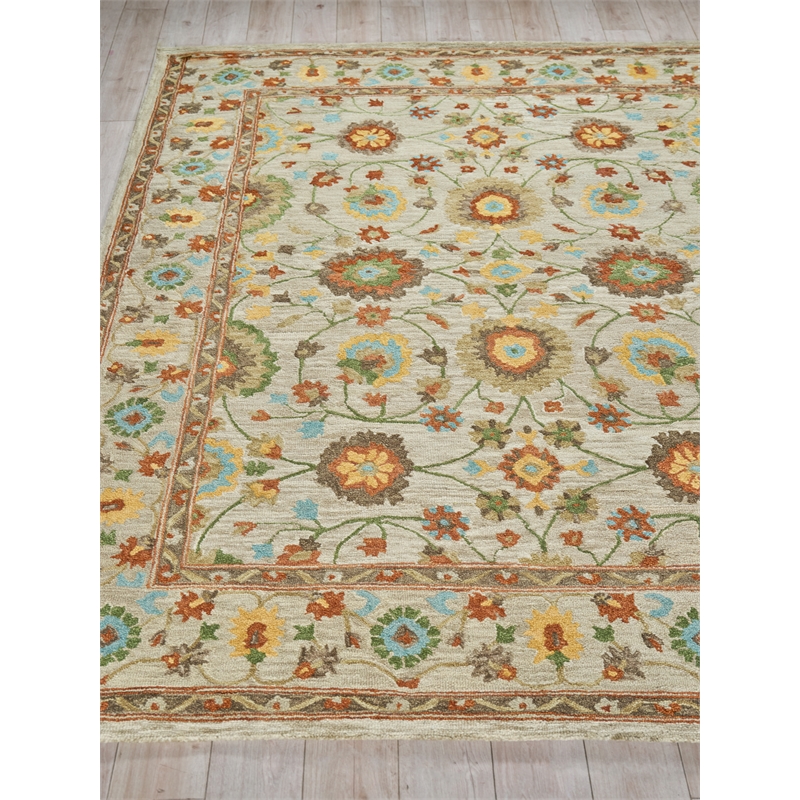 Newport Hand-Tufted New Zealand Wool Beige 9'x12' Area Rug