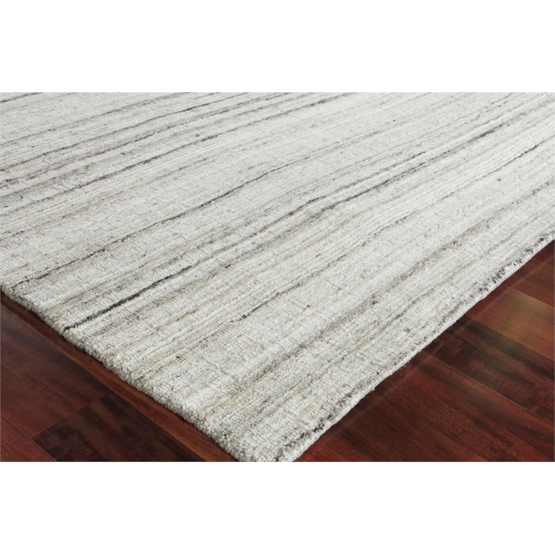 Organica Handloomed New Zealand Wool Beige/Light Gray 6'x9' Area Rug