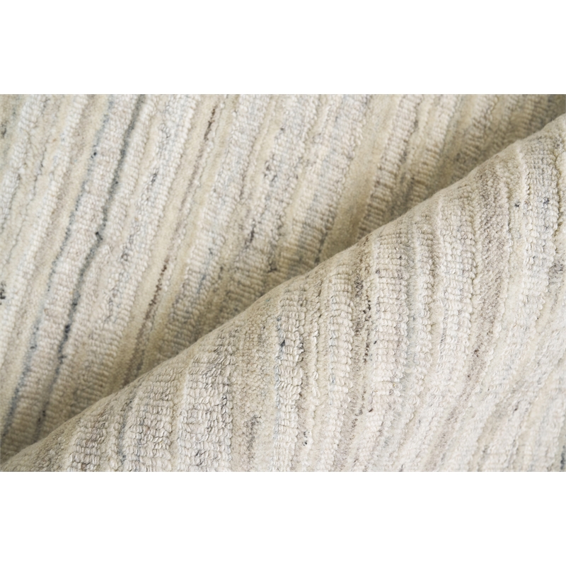 Organica Handloomed New Zealand Wool Beige/Light Gray 6'x9' Area Rug