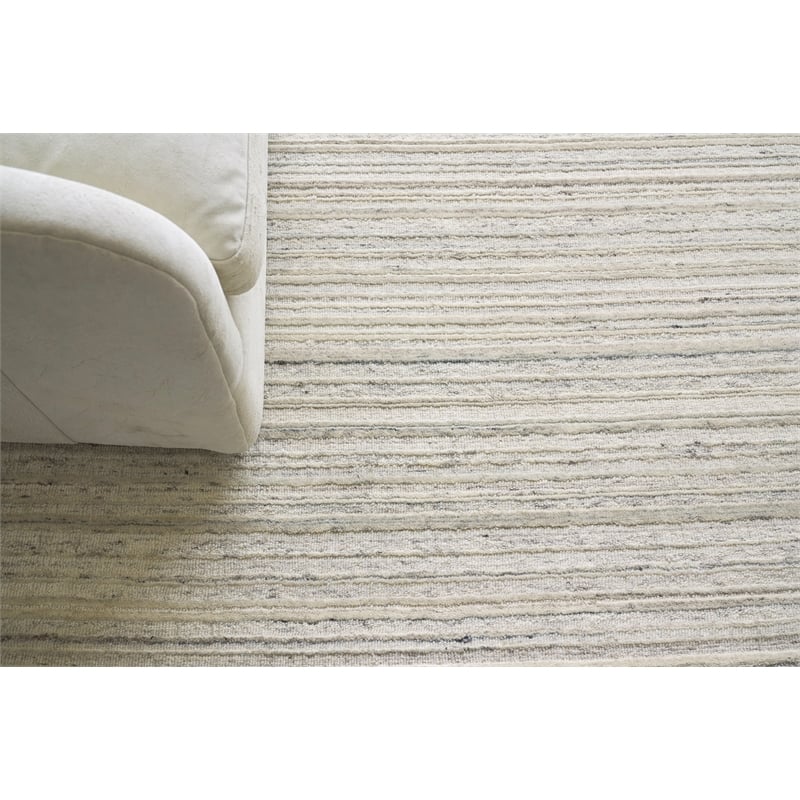 Organica Handloomed New Zealand Wool Beige/Light Gray 6'x9' Area Rug