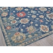 Oxford Hand-Knotted Ghazni Wool Blue 10'x14' Area Rug