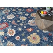 Oxford Hand-Knotted Ghazni Wool Blue 10'x14' Area Rug