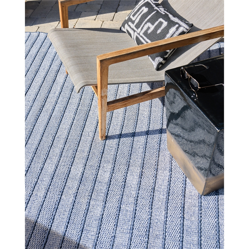 Flatweave Pet Blue 5'x8' Area Rug