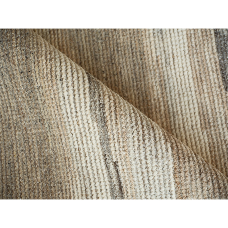 Oslo Hand-Knotted Ghazni Wool Ivory/Brown 8'x10' Area Rug