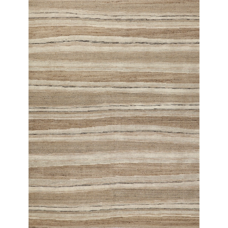 Oslo Hand-Knotted Ghazni Wool Ivory/Brown 9'x12' Area Rug