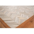 Natural Hide Hand-Tufted Leather Hide Silver 9'6