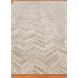 Natural Hide Hand-Tufted Leather Hide Silver 9'6