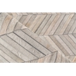 Natural Hide Hand-Tufted Leather Hide Silver 9'6