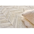 Natural Hide Hand-Tufted Leather Hide Silver 9'6
