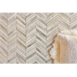 Natural Hide Hand-Tufted Leather Hide Silver 9'6