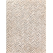 Natural Hide Hand-Tufted Leather Hide Silver 9'6