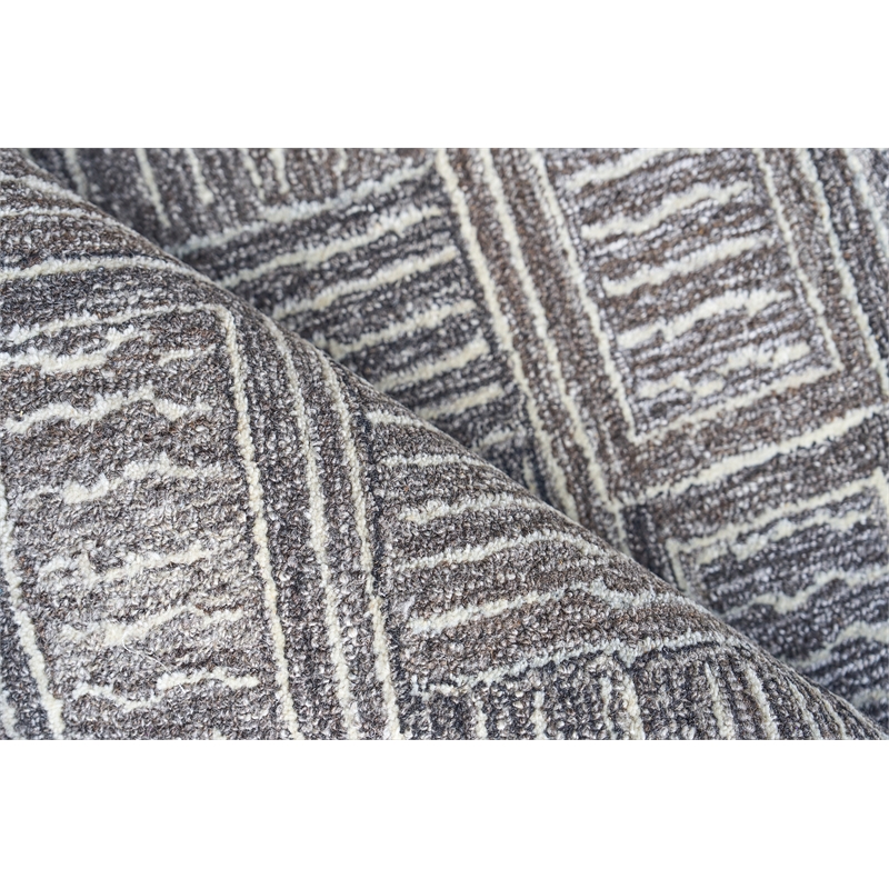 Naturals Hand-Tufted New Zealand Wool Charcoal 5'x8' Area Rug