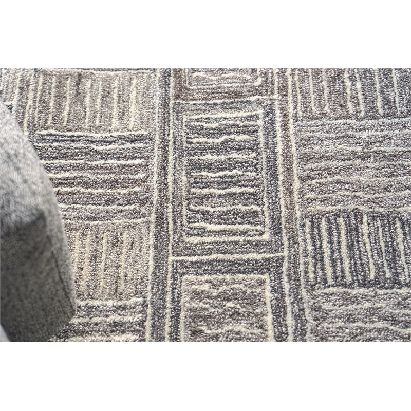 Naturals Hand-Tufted New Zealand Wool Charcoal 5'x8' Area Rug