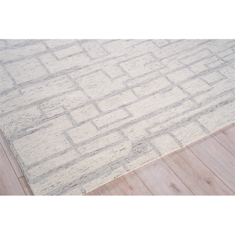 Naturals Hand-Tufted New Zealand Wool Ivory/Gray 6'x9' Area Rug