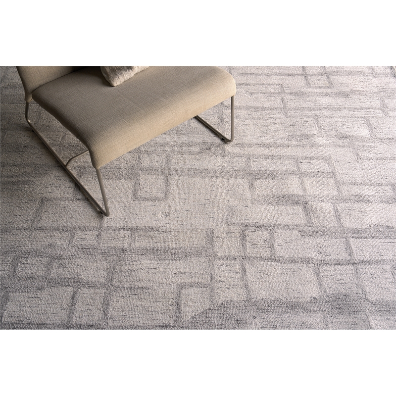 Naturals Hand-Tufted New Zealand Wool Ivory/Gray 8'x10' Area Rug