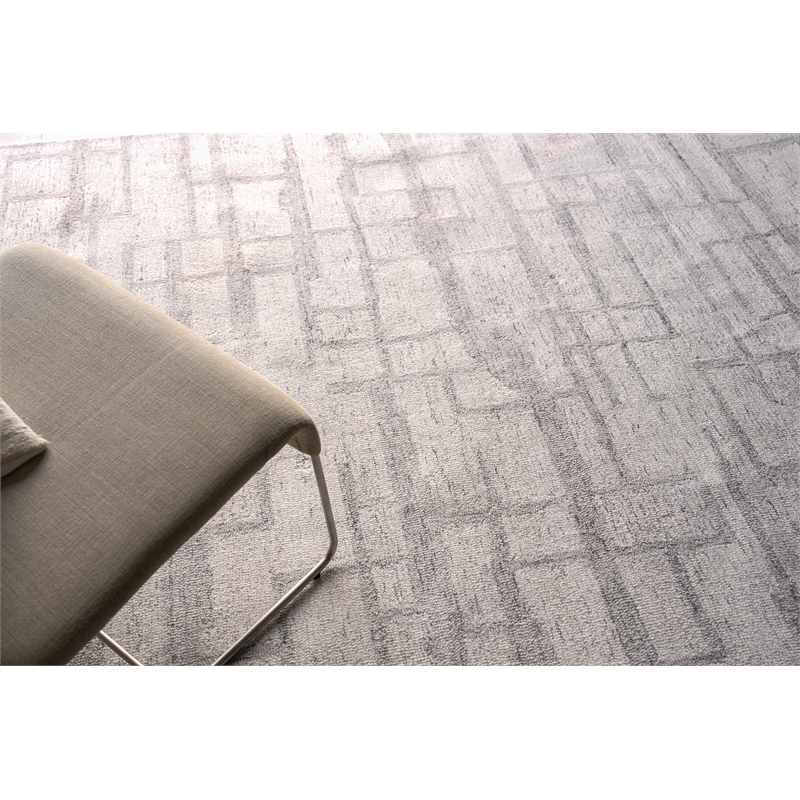 Naturals Hand-Tufted New Zealand Wool Ivory/Gray 9'x12' Area Rug