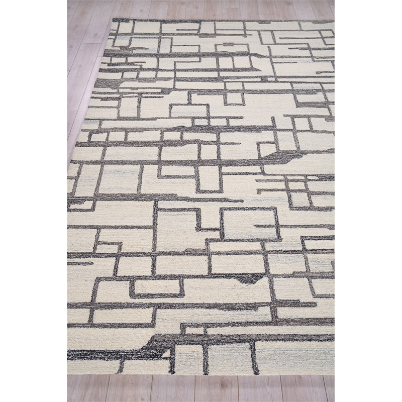 Naturals Hand-Tufted New Zealand Wool Charcoal 5'x8' Area Rug