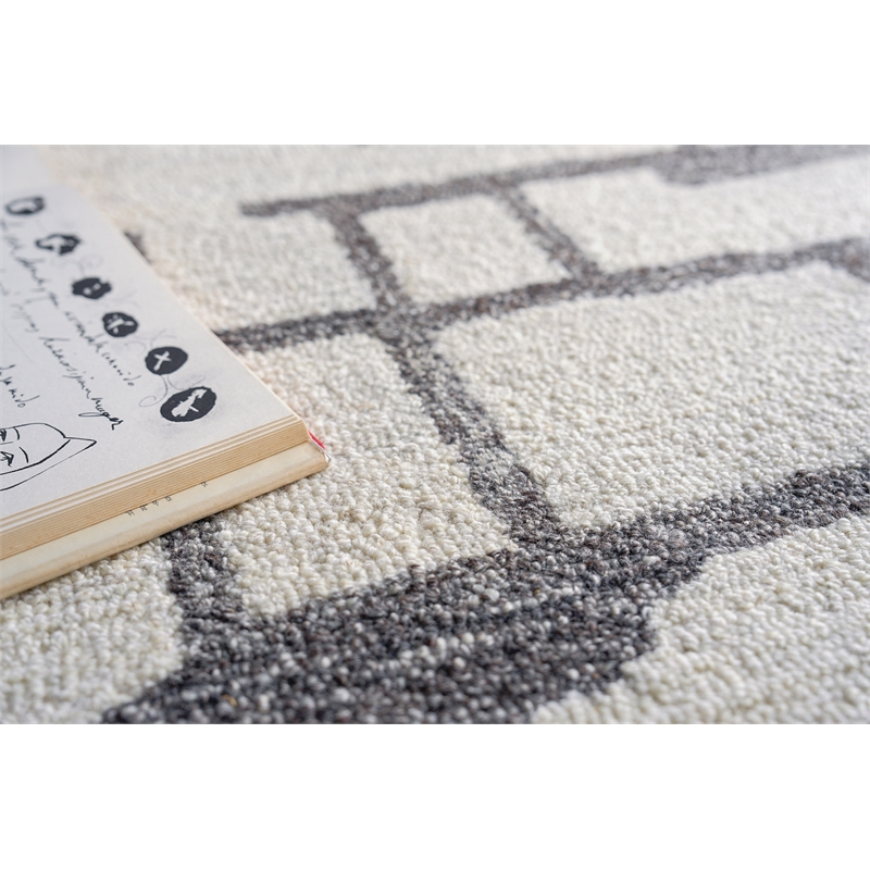 Naturals Hand-Tufted New Zealand Wool Charcoal 5'x8' Area Rug
